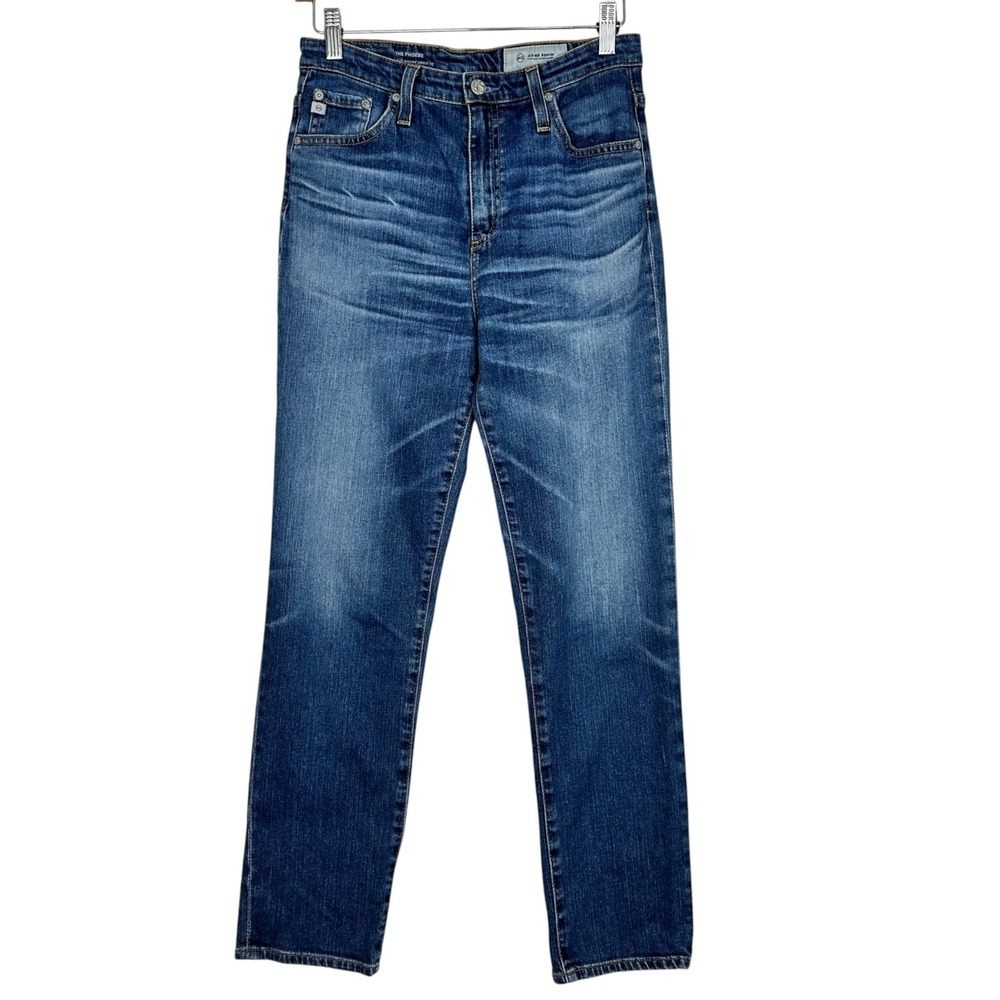 AG Adriano Goldschmied The Phoebe Jeans 28R High Rise Tapered Leg Blue Denim